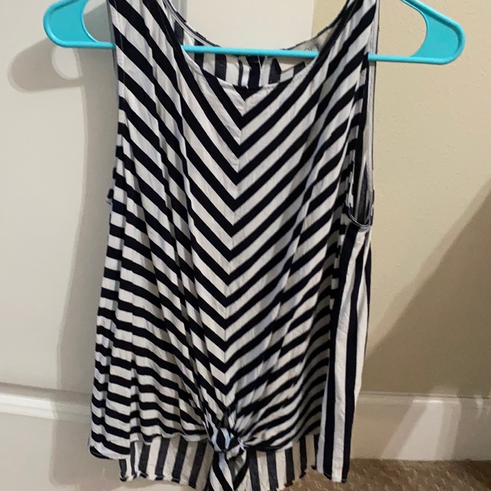 Loft Navy & White striped Tank Size M